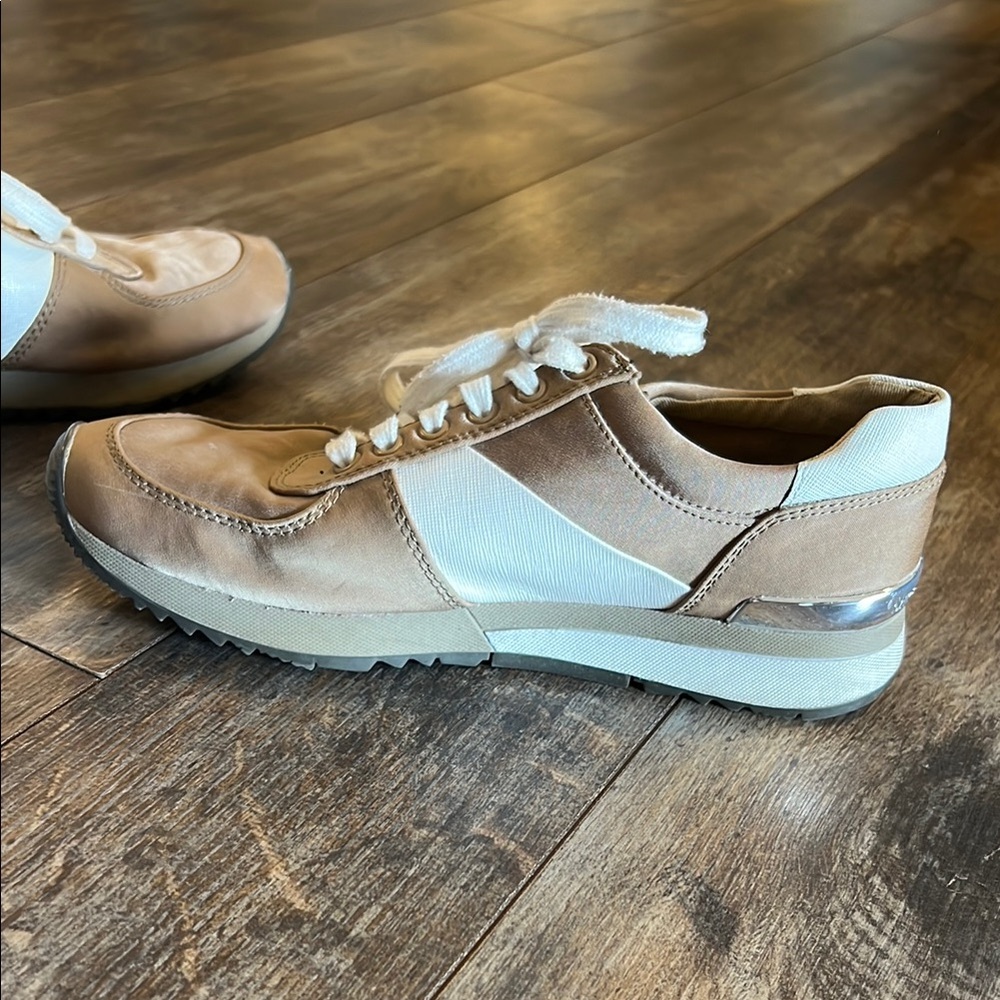 Michael Kors White and Brown Casual Sneakers - Picture 5 of 10